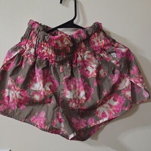 Free People FP Movement The Way Home Shorts NWT Size S Military Rose Combo
